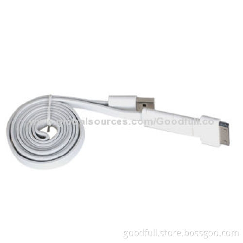 2-in-1 USB Charging Cable for iPhone, Samsung, iPad, Perfect for Charging